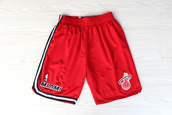  NBA Miami Heat Hardwood Classic Fashion Swingman Red Short